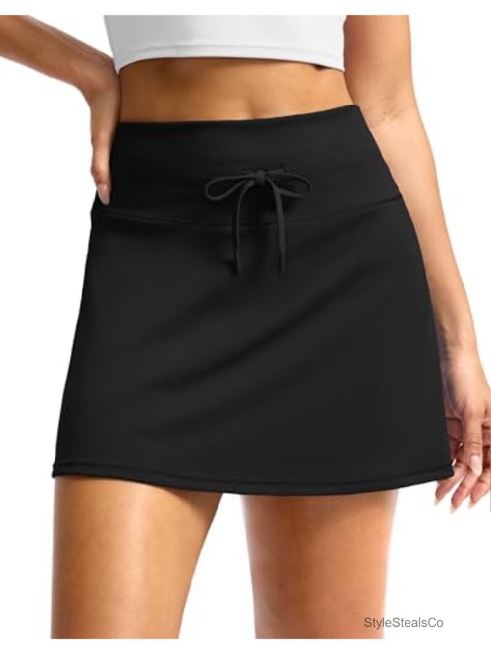 High Waisted Tennis Skort with Built-in Shorts and Pockets